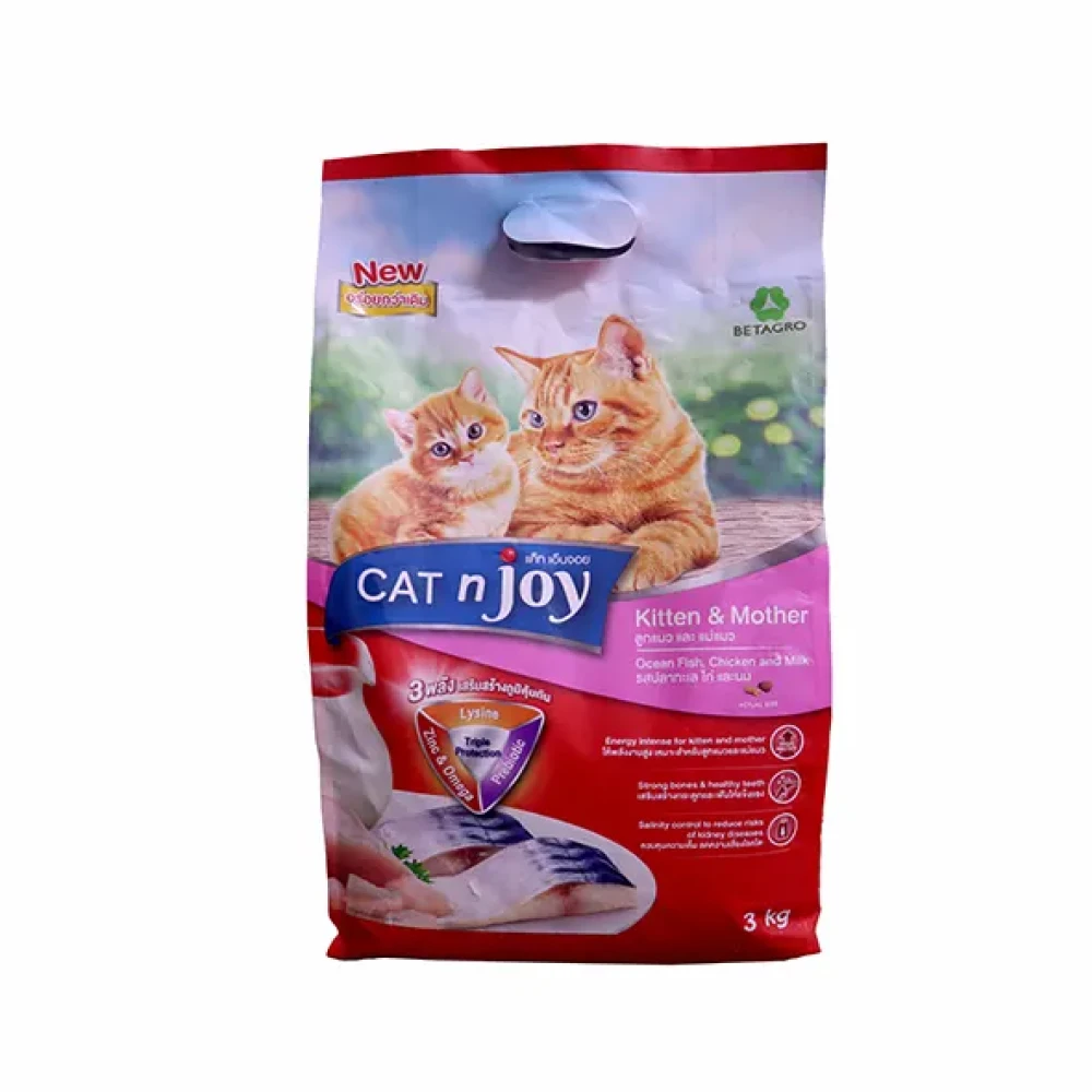 Cat n Joy Cat Food Ocean Fish, Chicken & Milk Flavour For Kitten & Mother - 3kg