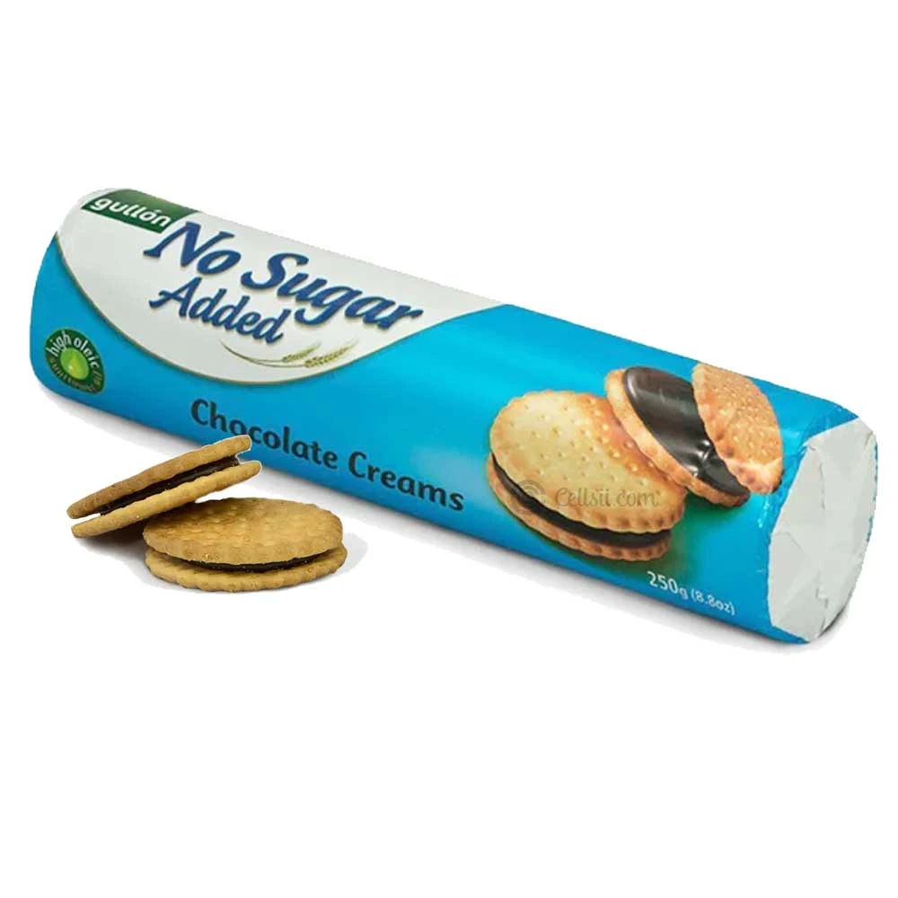 Gullon No Added Chocolate Creams 250Gm SP