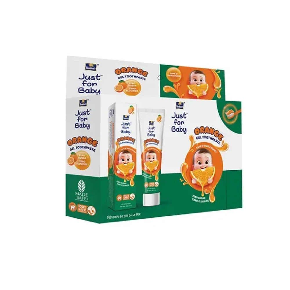 Just For Baby Orange Gel Tooth Paste (3pack bundle) - 135g