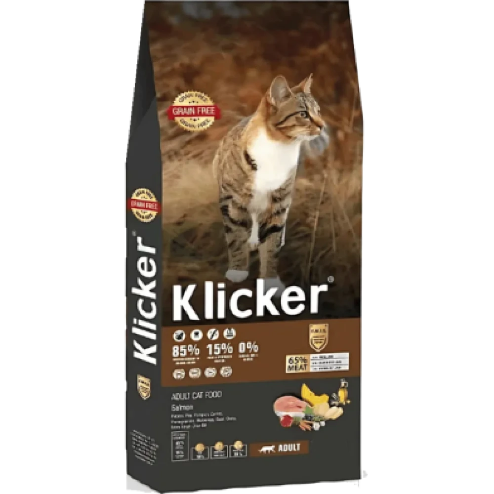 Klicker Grain Free Adult Dry Cat Food Salmon 1 kg