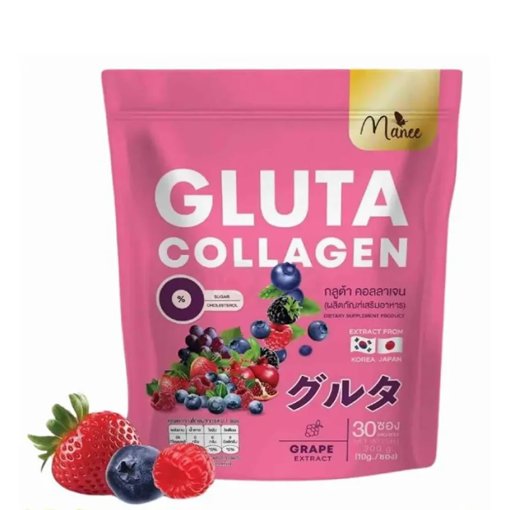Manee Gluta Collagen Plus Grape Extract Supplement Packet – 30pcs